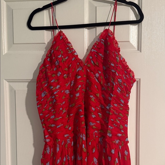J. Crew Red Floral Midi Dress - Picture 6 of 9